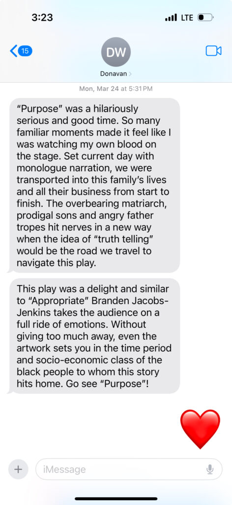 screenshot of Donavan's review