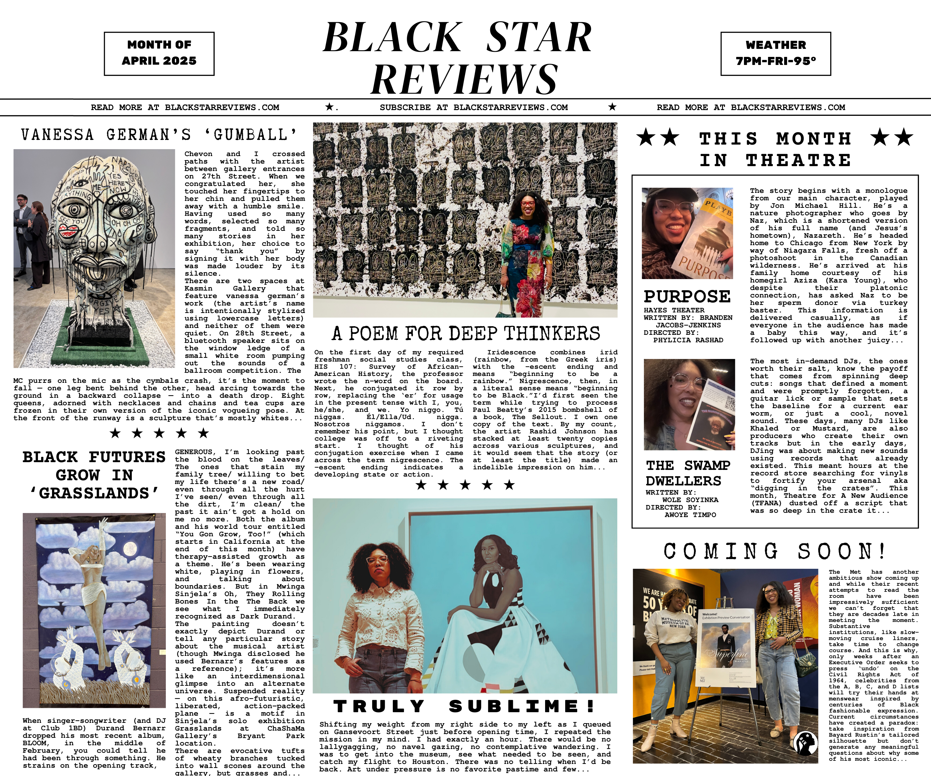 a collage of images and words designed to look like a newspaper