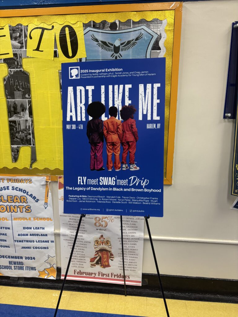 The poster for the exhibition reads "Art Like Me"