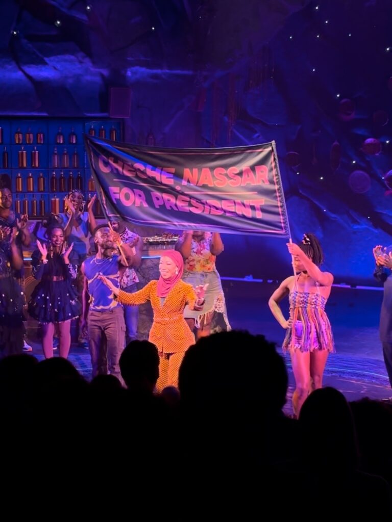 an actress takes a bow