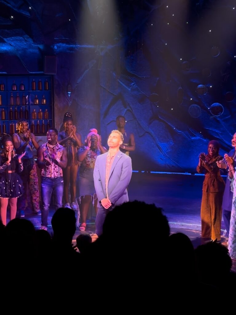 an actor takes a bow