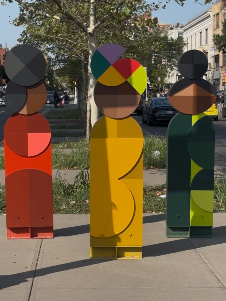 a colorful wooden sculpture [close]
